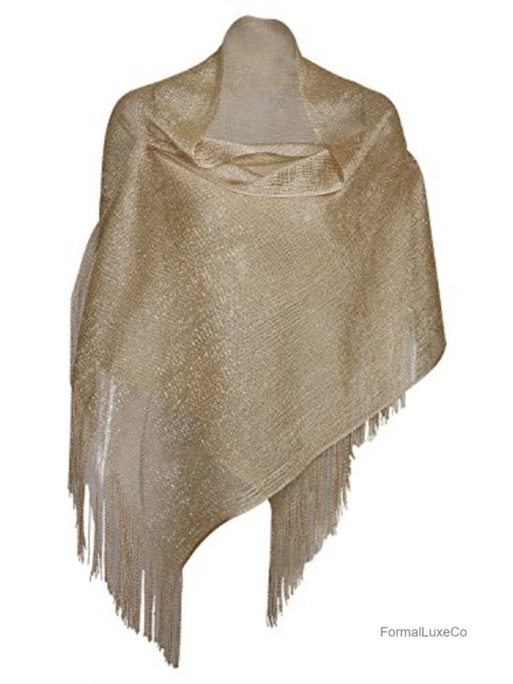 Vintage 1920s Gatsby Shawl Wrap Scarf Tulle Polyester Formal Party